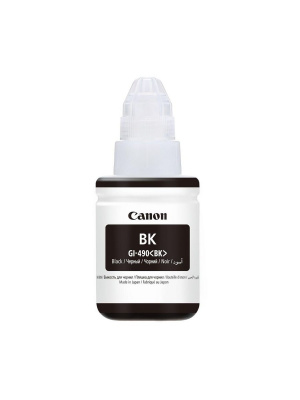 Чернила Canon GI-490BK PIXMA G1400/2400/3400, 135мл (О) черные 0663C001